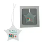 Star Hammered Glass Ornament