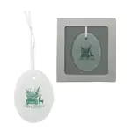 Oval Hammered Glass Ornament