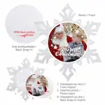 Snap-In Photo Snowflake with Frosted Tips