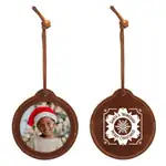 Crazy Horse Leather Photo Ornament