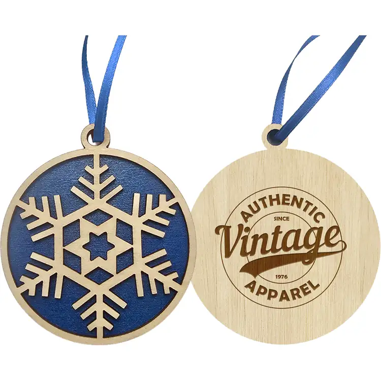 Layered Wood Snowflake Ornament #2