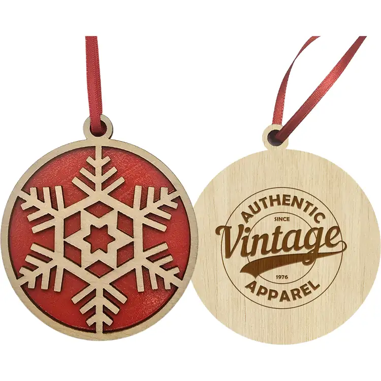 Layered Wood Snowflake Ornament #4
