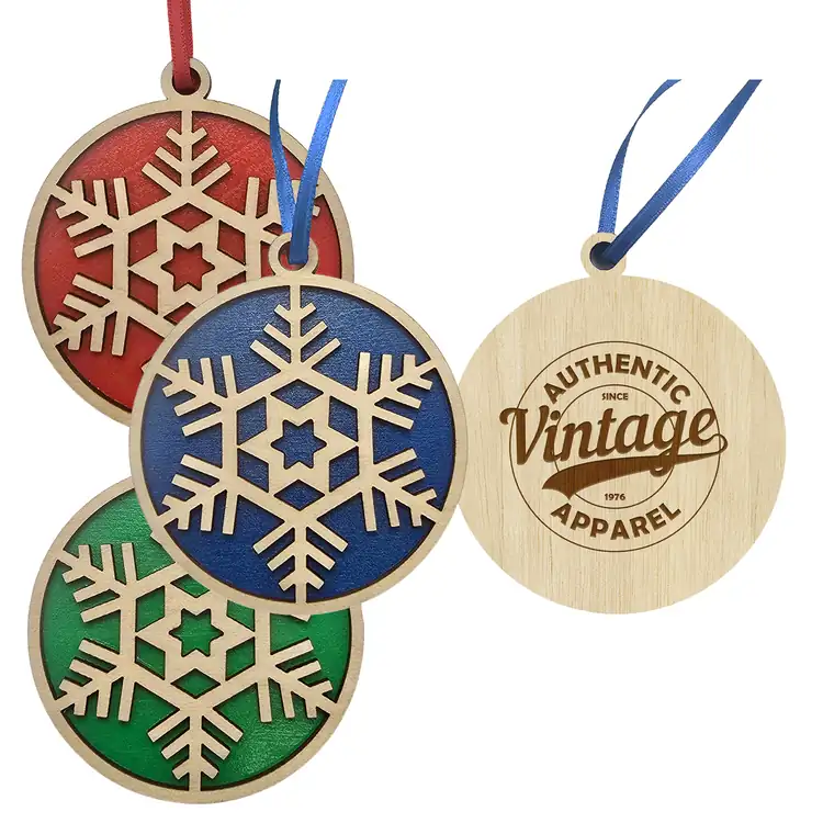 Layered Wood Snowflake Ornament