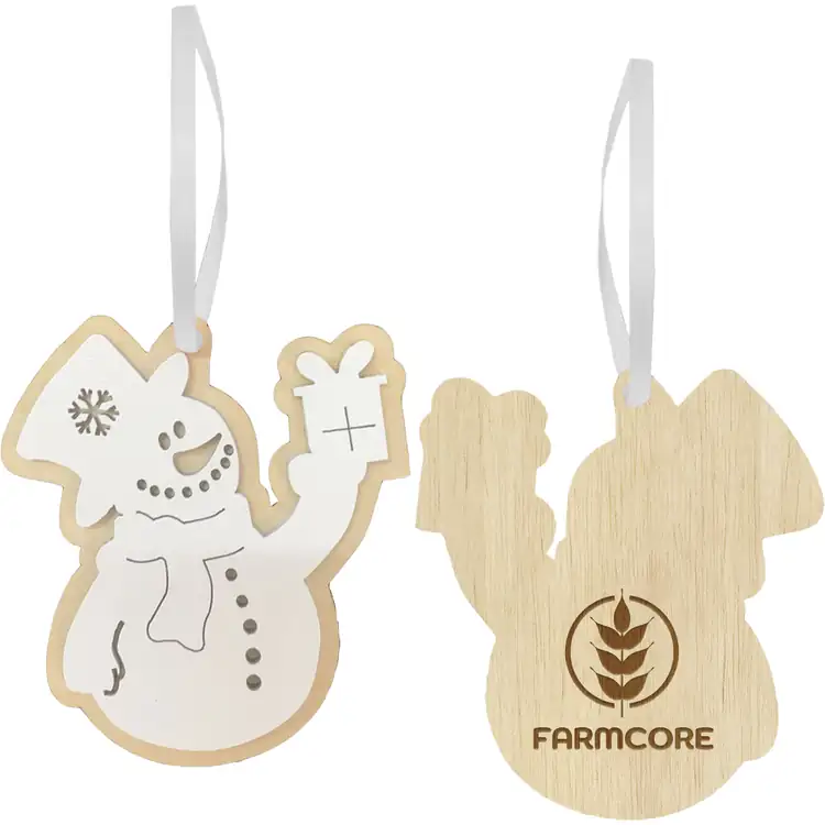 Layered Wood Snowman Ornament