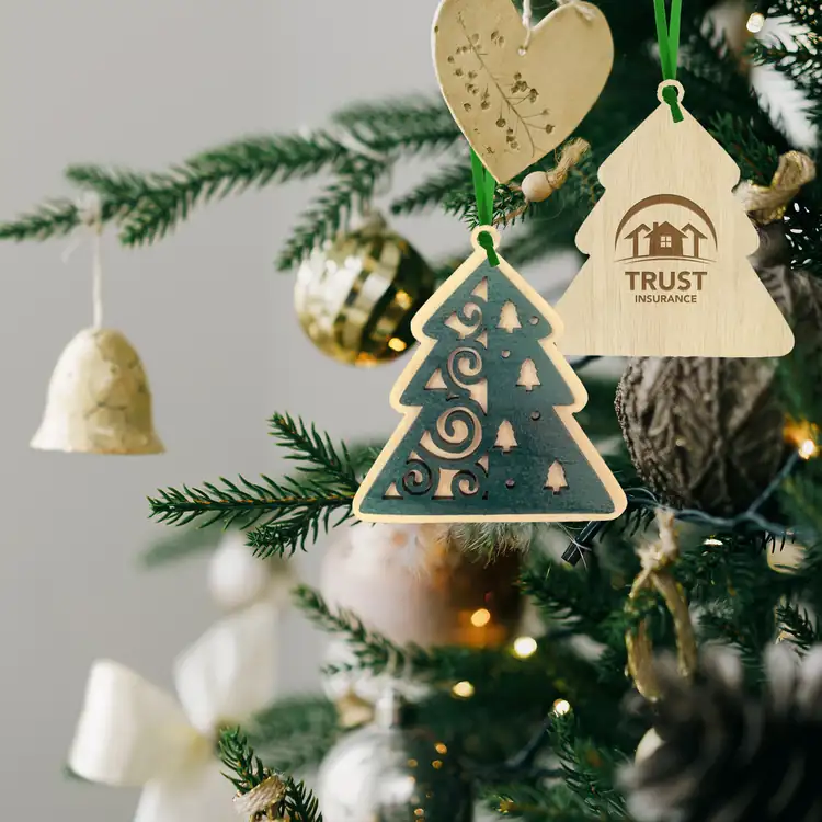 Layered Wood Tree Ornament #2