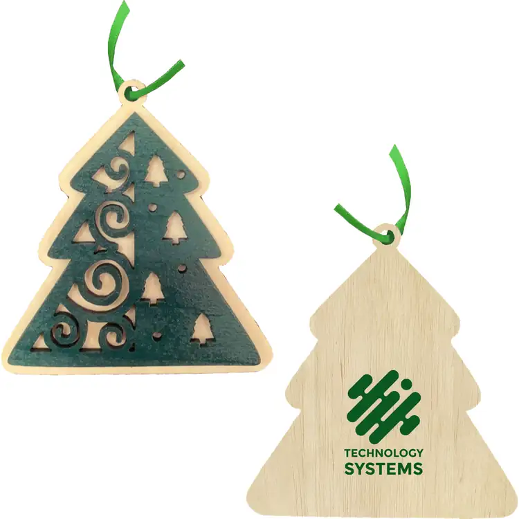 Layered Wood Tree Ornament