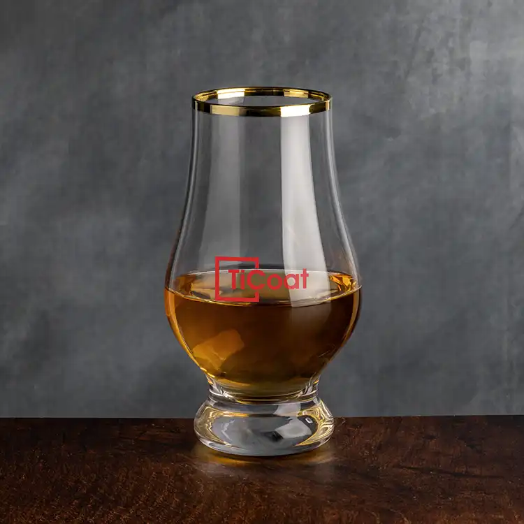 Lismore Gold Rim Whiskey Taster 6.75 oz - Imprinted