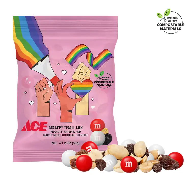 Compostable DigiBag of M&M'S Raisin and Peanut Mix 2 oz #3