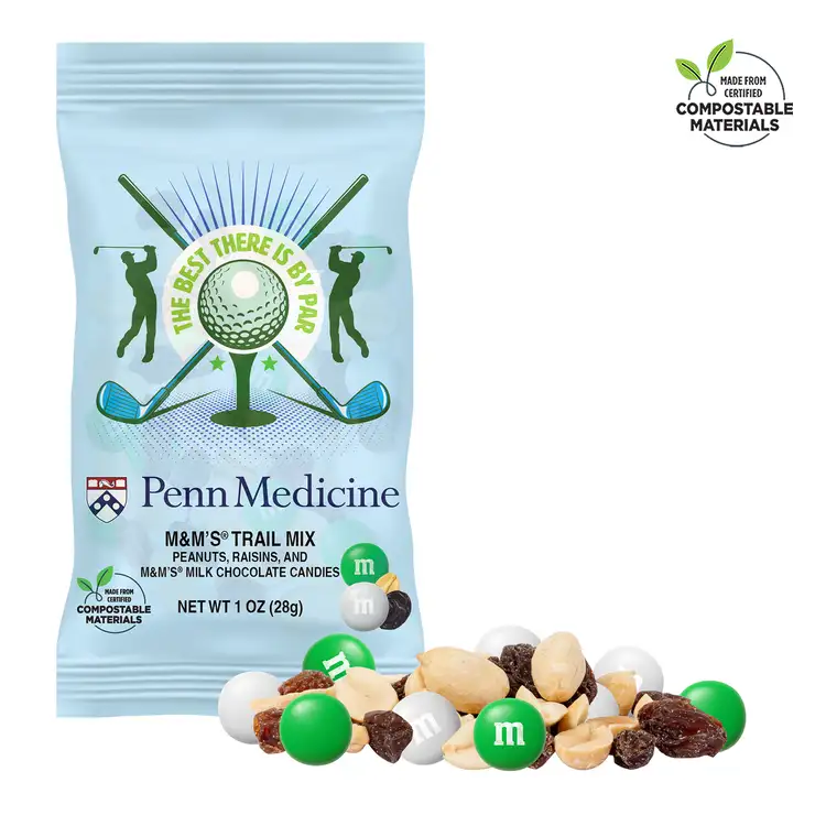 Golf Design Compostable M&M'S Trail Mix DigiBag 1 oz