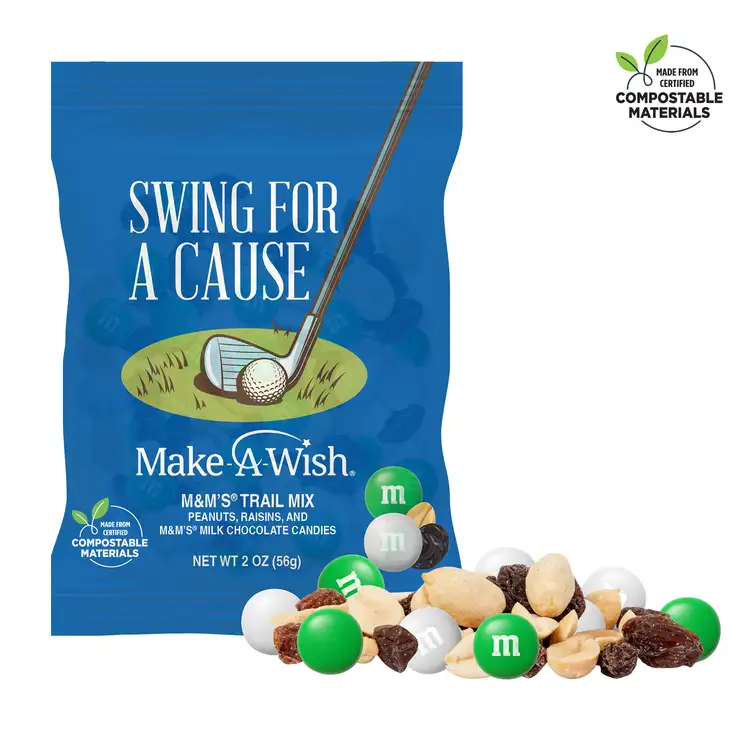 Golf Design Compostable M&M'S Trail Mix DigiBag 2 oz