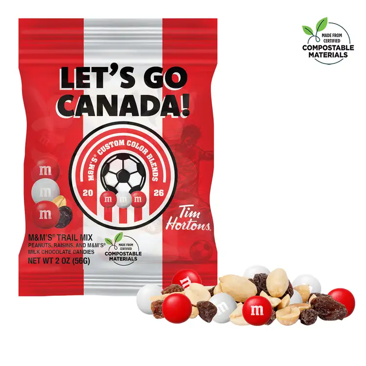 Soccer Design Compostable M&M'S Trail Mix DigiBag 2 oz