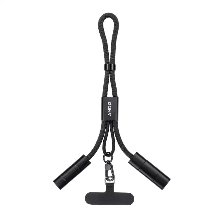 Arowana Wristlet Lanyard with Charging Cable and Phone Holder