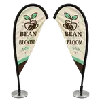 Double Sided Teardrop Tabletop Flag