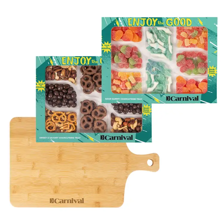 Sour Gummy & Sweet & Savory Charcuterie Trays with Bamboo Board #2
