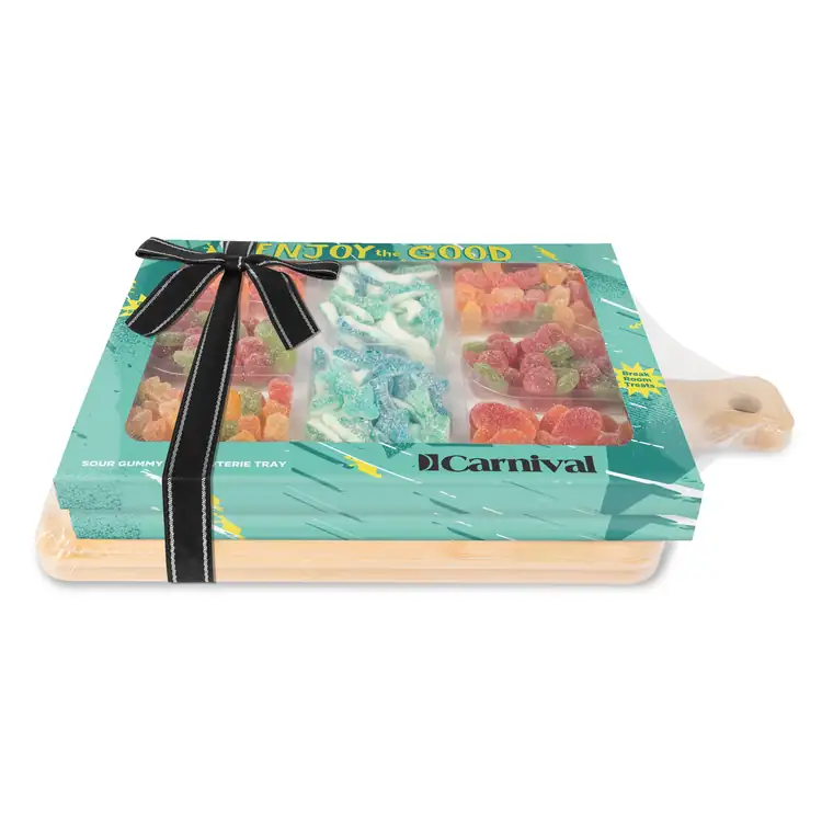 Sour Gummy & Sweet & Savory Charcuterie Trays with Bamboo Board #3