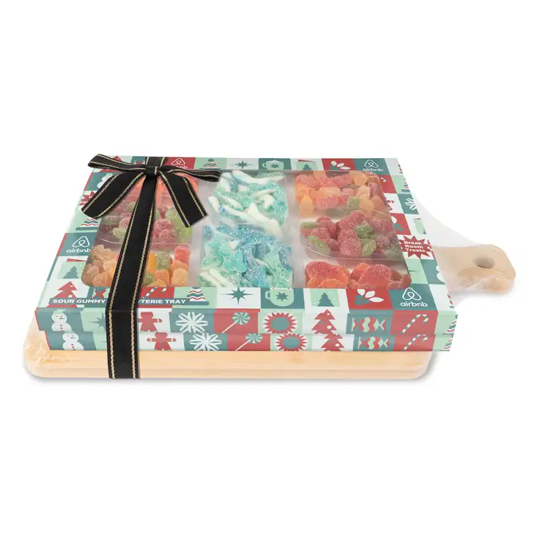 Sour Gummy & Sweet & Savory Charcuterie Trays with Bamboo Board #4
