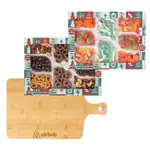 Duo de plateaux de friandises avec planche en bambou