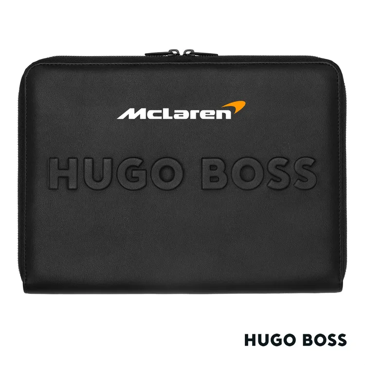 Hugo Boss Label A4 Zipped Writing Folder
