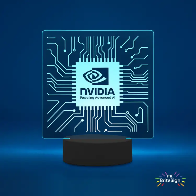 mr.BriteSign Square LED Sign - Laser Engraved #4