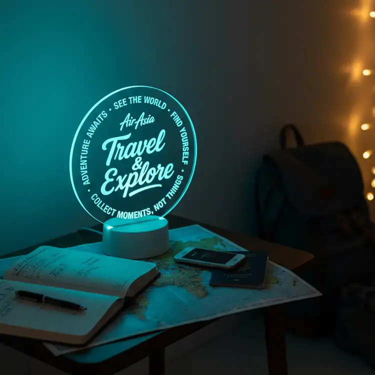 mr.BriteSign Round LED Sign - Laser Engraved #8