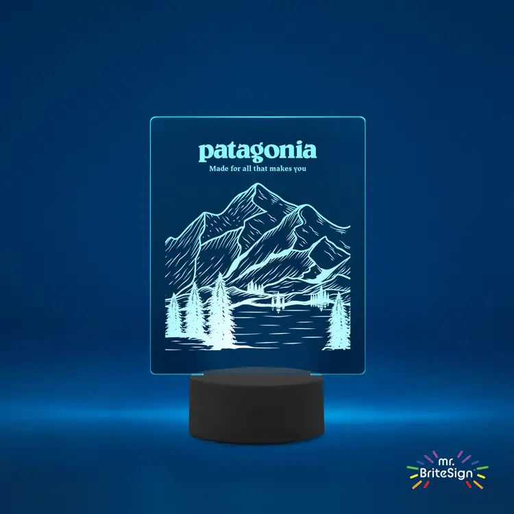 mr.BriteSign Vertical LED Sign - Laser Engraved #2