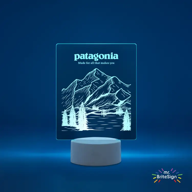 mr.BriteSign Vertical LED Sign - Laser Engraved #3