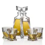 Bonham Twin Decanters 24 oz and 4 Whisky Glasses
