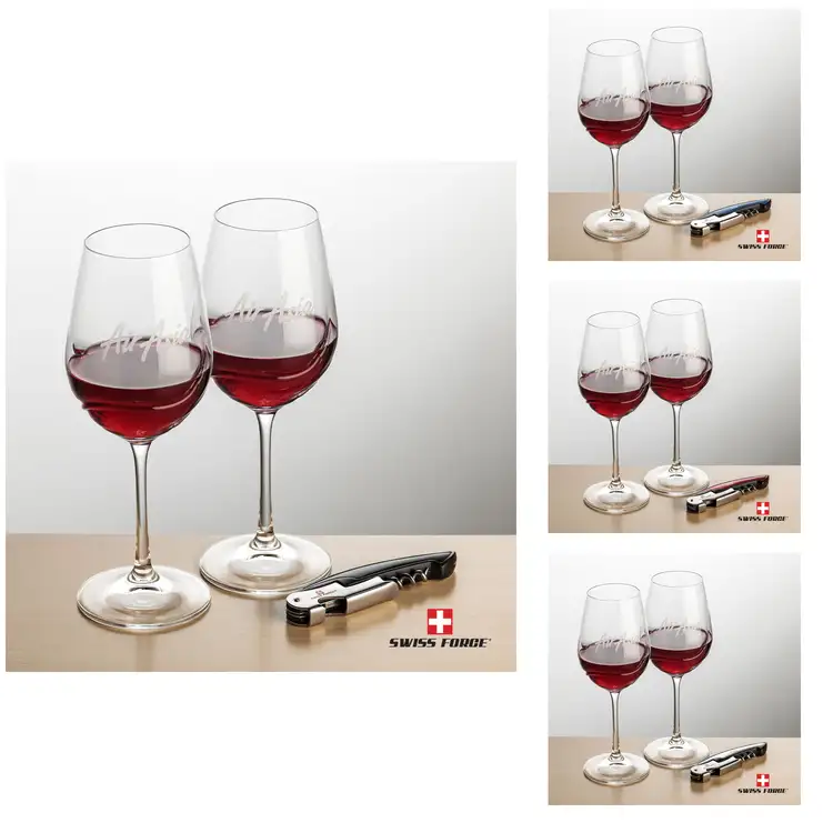 Ensemble Bartolo avec verres à vin 11.5 oz et outil à vin de Swiss Force