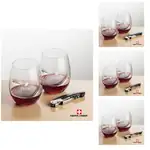 Ensemble Bartolo avec verres à vin sans pied 16.5 oz et outil à vin de Swiss Force