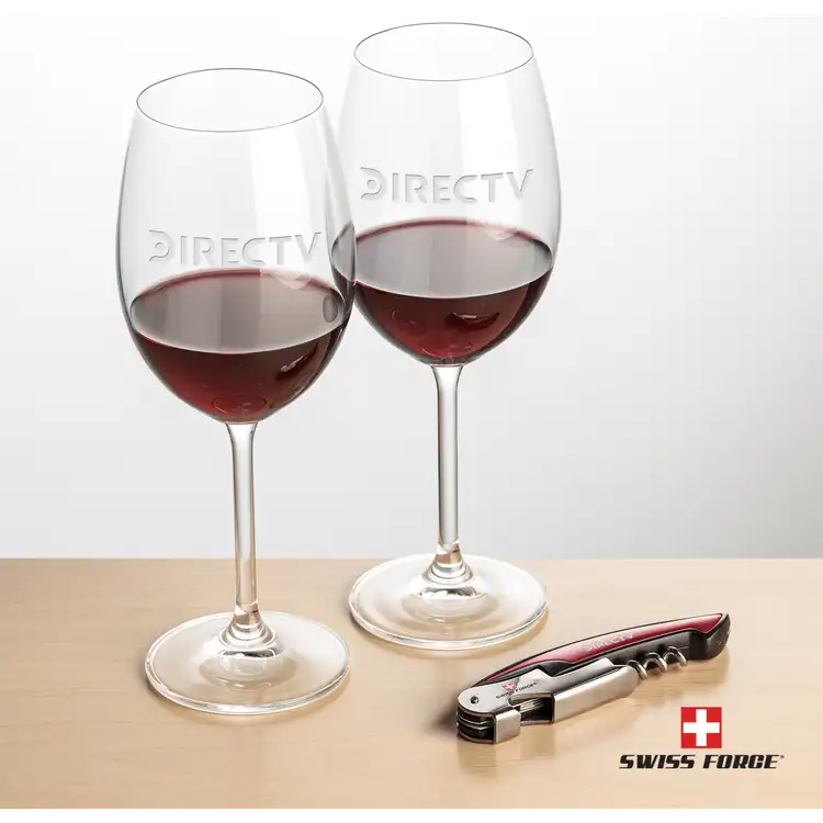 Ensemble Blyth avec verres à vin 15 oz et outil à vin de Swiss Force #4