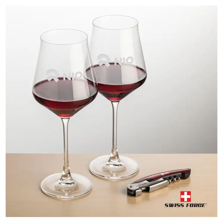 Ensemble Bretton avec verres à vin 16 oz et outil à vin de Swiss Force #4