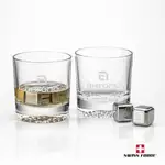 Ensemble Buxton avec 2 verres à whisky 10 oz et cubes réfrigérants de Swiss Force