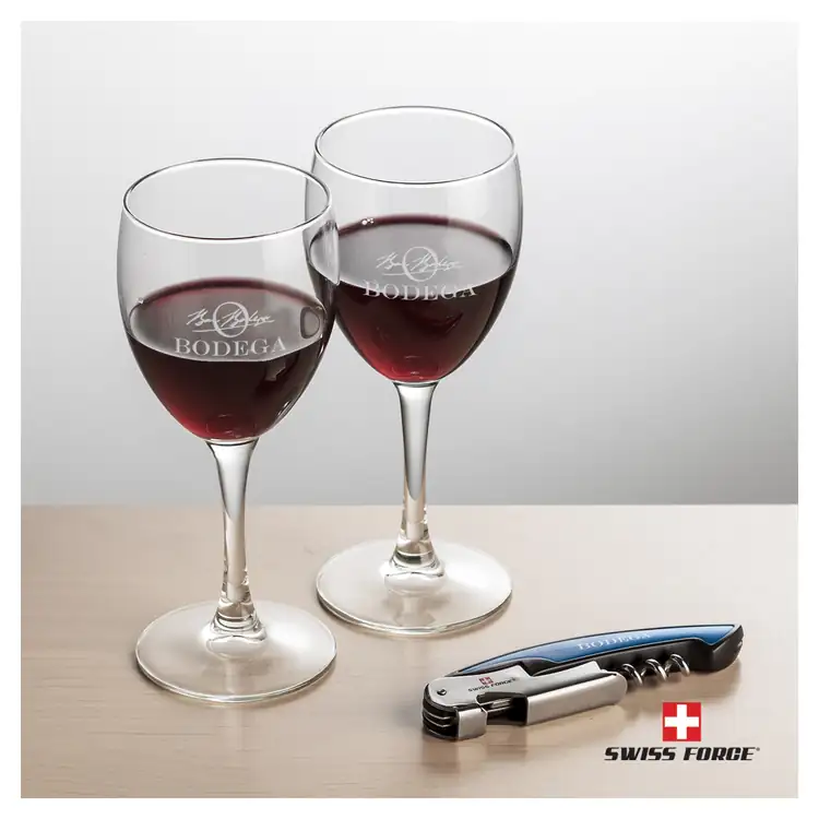 Ensemble Carberry avec verres à vin 8.5 oz et outil à vin de Swiss Force #3