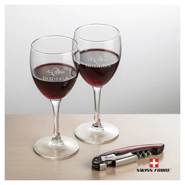 Ensemble Carberry avec verres à vin 8.5 oz et outil à vin de Swiss Force #4