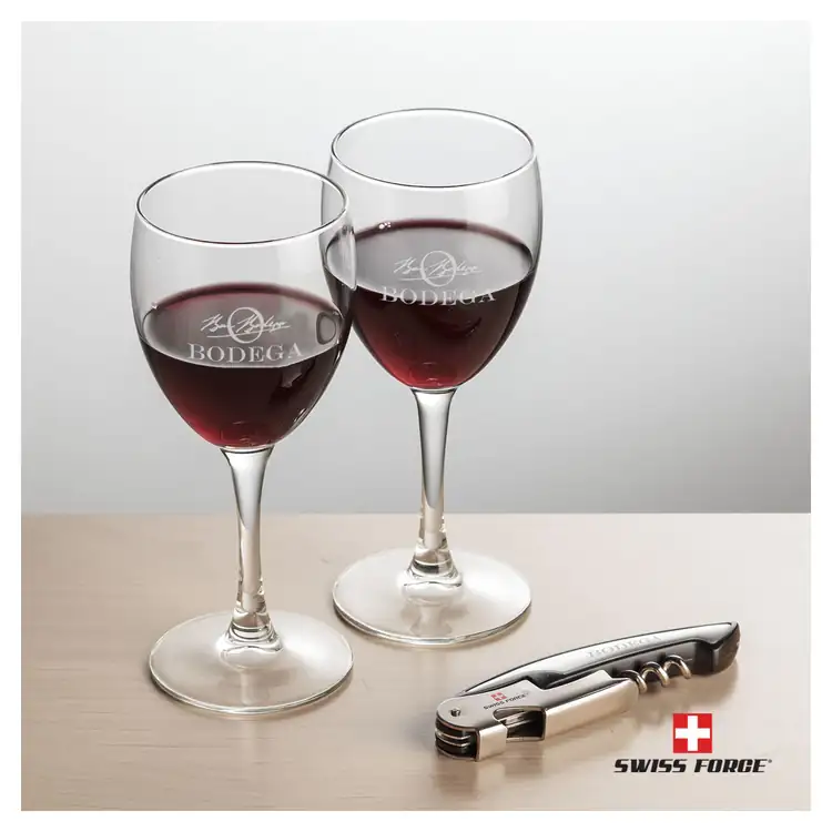 Ensemble Carberry avec verres à vin 8.5 oz et outil à vin de Swiss Force #5
