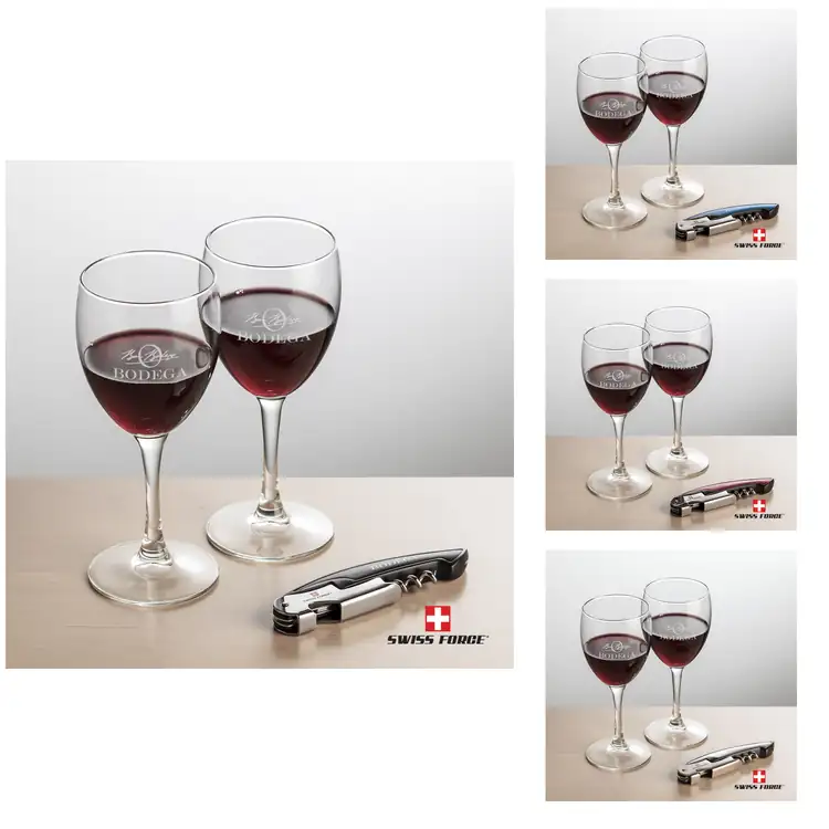 Ensemble Carberry avec verres à vin 8.5 oz et outil à vin de Swiss Force