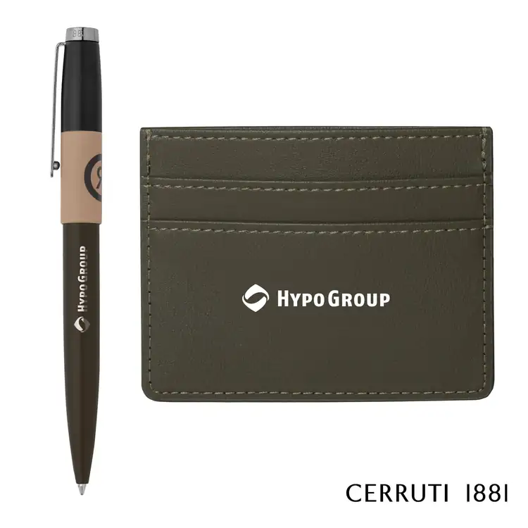 Ensemble Cerruti 1881 Brick avec stylo à bille et porte-cartes #3