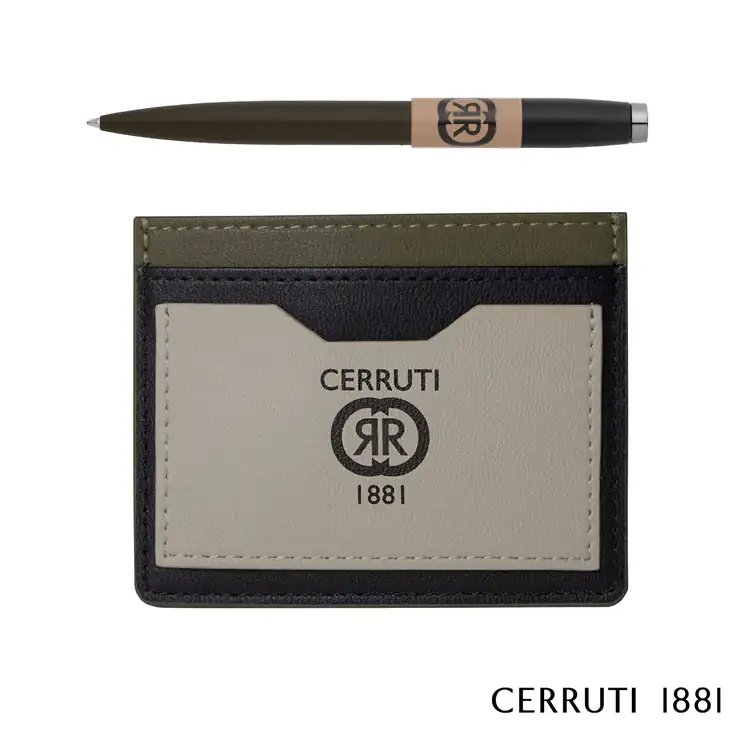 Ensemble Cerruti 1881 Brick avec stylo à bille et porte-cartes #7