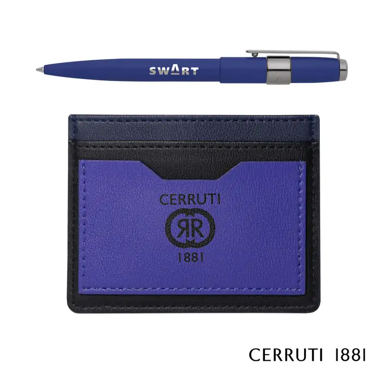 Cerruti 1881 Brick Card Holder & Block Pen Gift Set #2