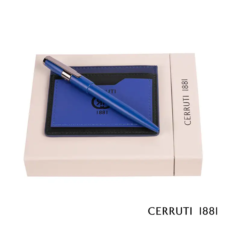 Cerruti 1881 Brick Card Holder & Block Pen Gift Set #3