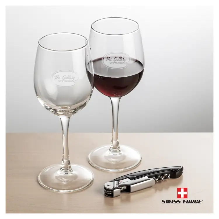 Ensemble Connoisseur avec verres à vin 12 oz et outil à vin de Swiss Force #2