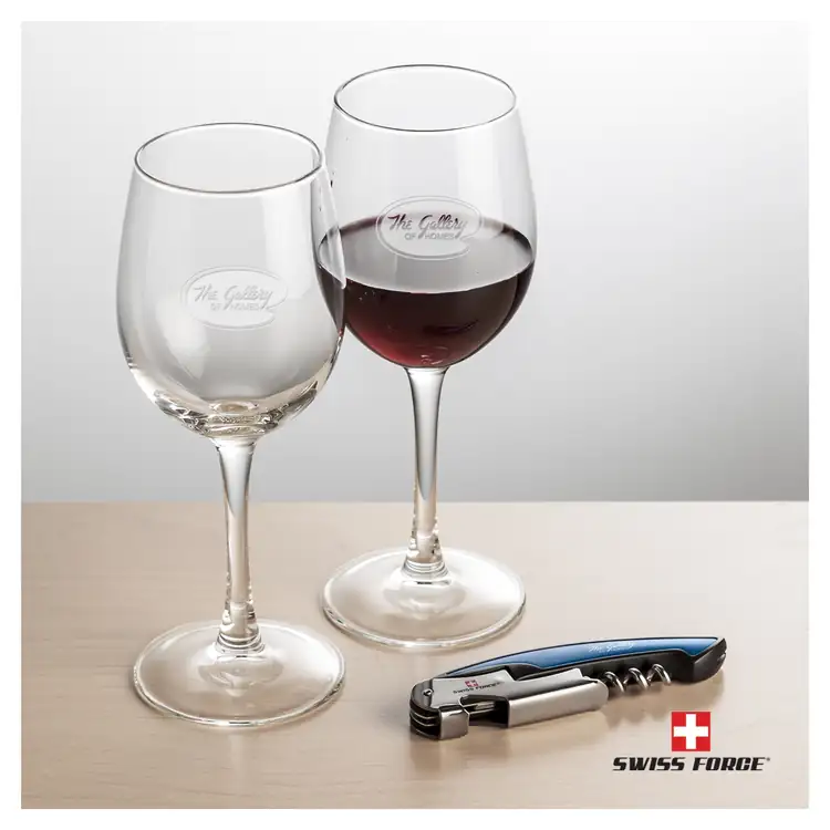 Ensemble Connoisseur avec verres à vin 12 oz et outil à vin de Swiss Force #3