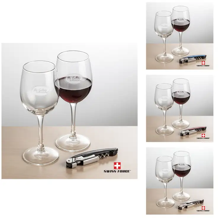 Ensemble Connoisseur avec verres à vin 12 oz et outil à vin de Swiss Force