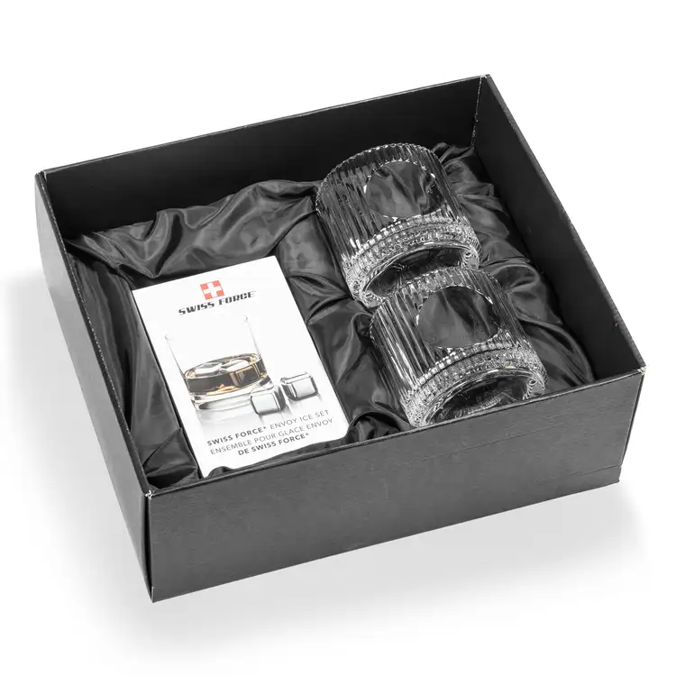 Ensemble Dillard avec 2 verres à whisky 11 oz et cubes réfrigérants de Swiss Force #3