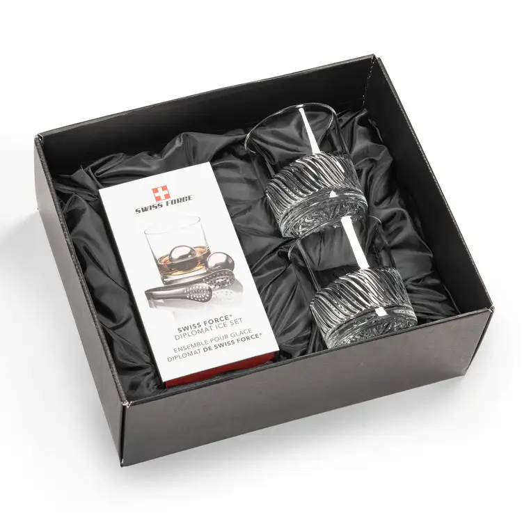 Ensemble Drysdale avec 2 verres à whisky 13 oz et boules réfrigérantes de Swiss Force #2