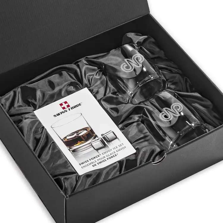Ensemble Gwynedd avec 2 verres de dégustation 9.5 oz et cubes réfrigérants de Swiss Force #3