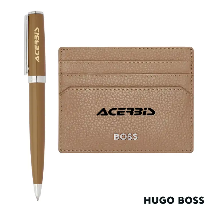 Ensemble Hugo Boss avec stylo à bille et porte-cartes
