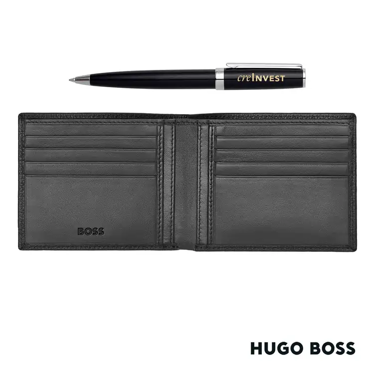 Ensemble Hugo Boss avec stylo à bille et portefeuille en cuir grainé #6