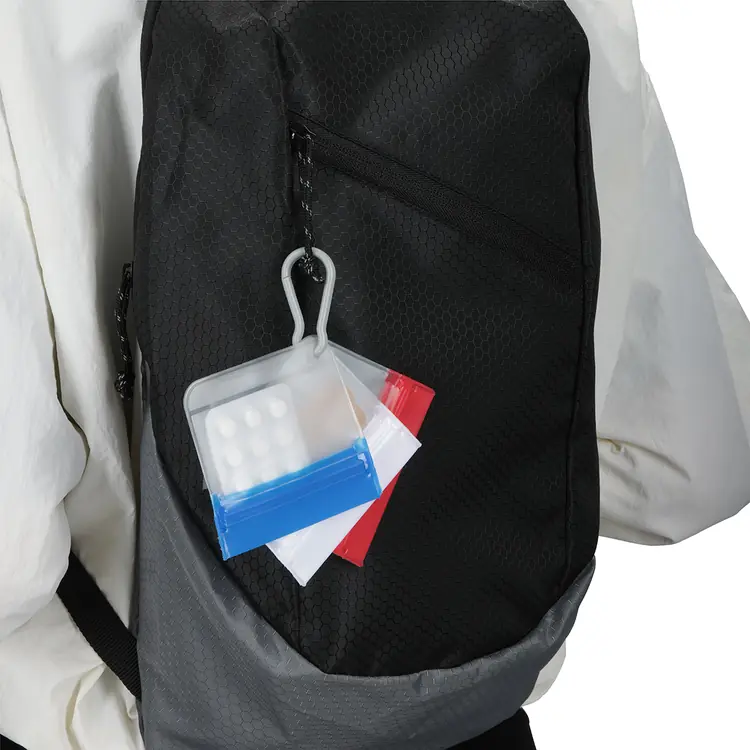 Ensemble Nanite de 3 mini pochettes utilitaires zippées avec mousqueton #3