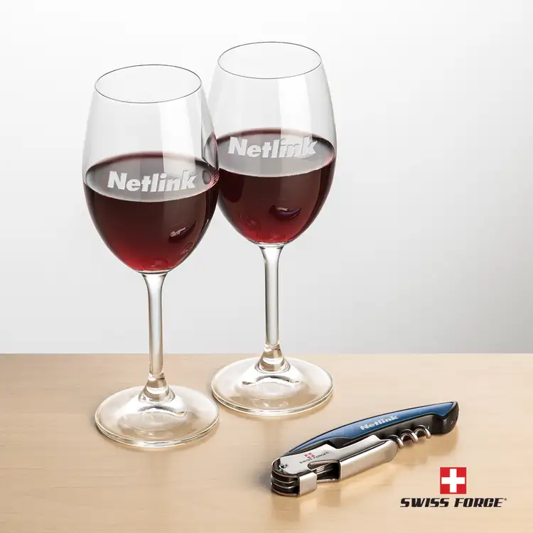 Ensemble Naples avec verres à vin 8.5 oz et outil à vin de Swiss Force #3
